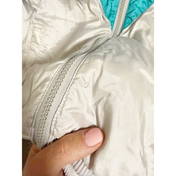 Adidas Vintage Windbreaker Tracksuit 2 Piece Set Jacket Pants Gray Teal Size XL - Picture 6 of 6